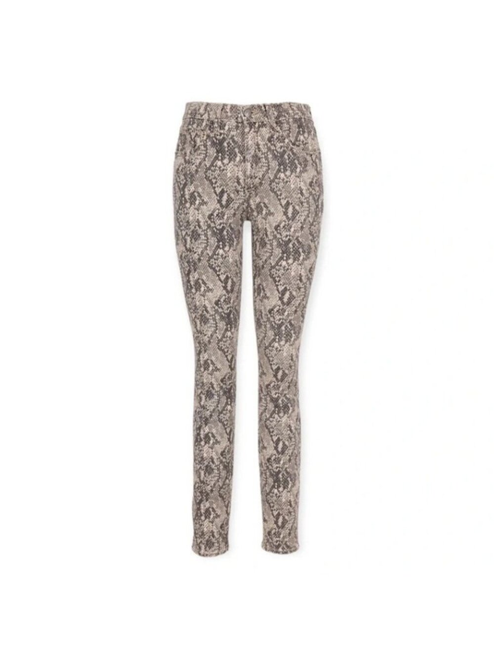 Veronica Beard Kate Skinny Jeans Size 25/0 High Rise Nude Snake Python Print